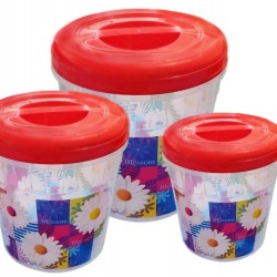3 pcs Plastic Container Set - 15L, 20L, 25L